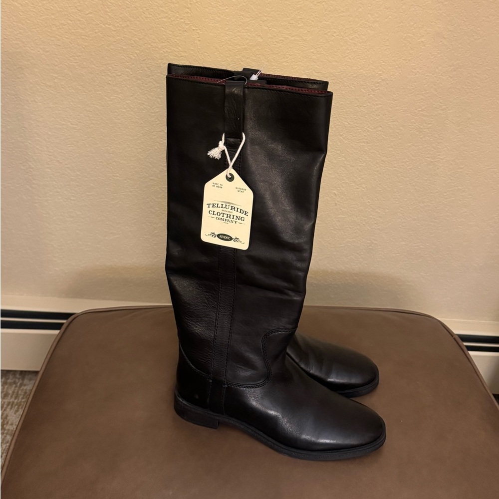 Stunning Genuine Leather Knee-high Boots! / Black. Brand: Telluride Clothing C.